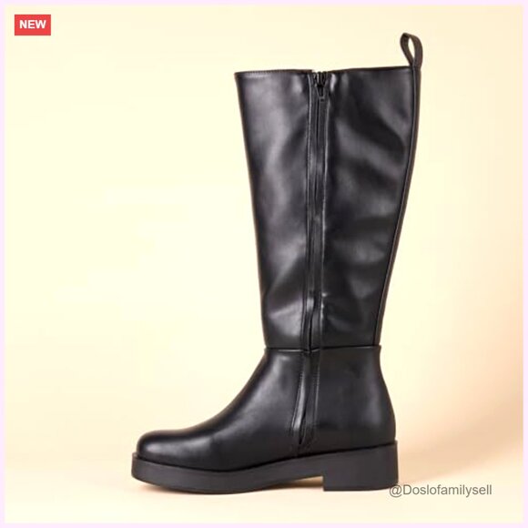 Women's Tall Gusset Boots with Memory Foam Insole, 14-Inch Shaft, Non-Slip Sole - Picture 3 of 5